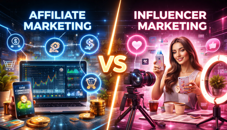 affiliate marketing vs influencer marketing