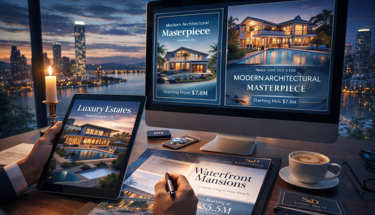 Luxury real estate advertising
