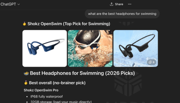 chatGPT recommends products