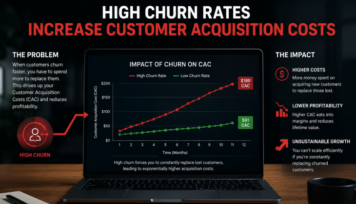 high churn rate high CAC